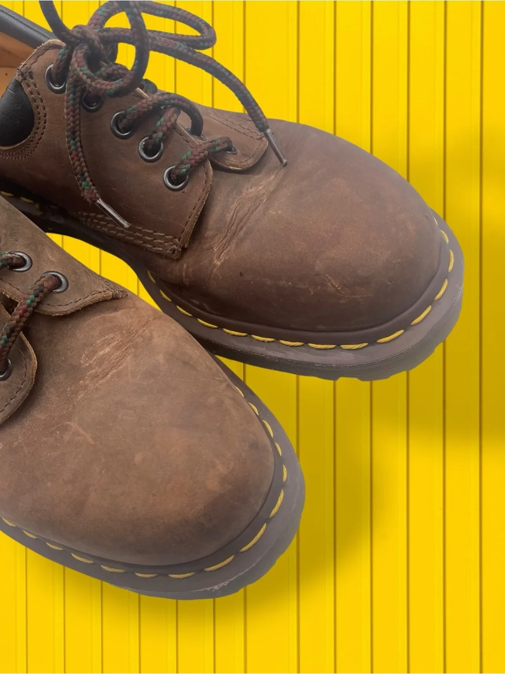 Dr. Martens Men’s Brown Leather 3-Eye Derby Shoes Size Men's 11 / Women's 12